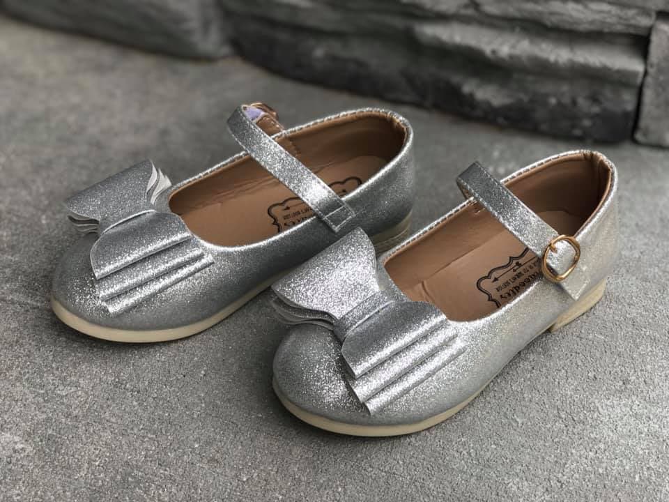 [Glitter Silver] Bow Shoes