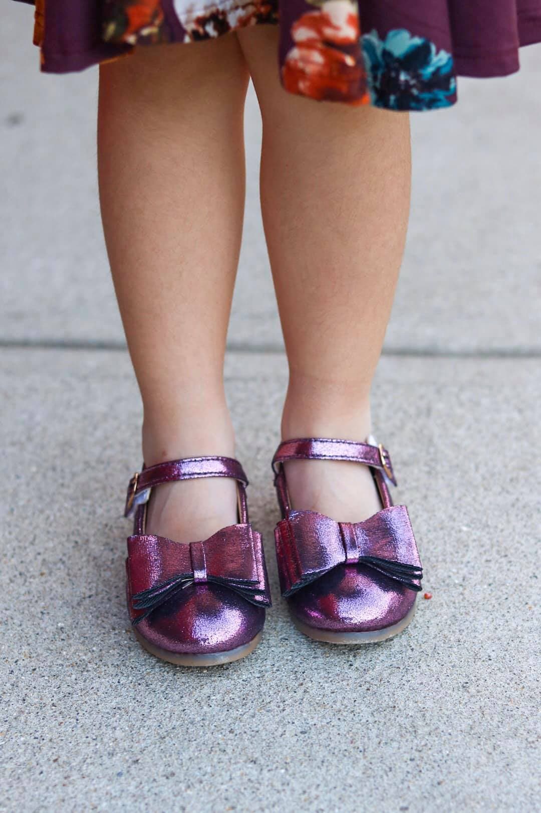 [Eggplant Shimmer] Bow Shoes