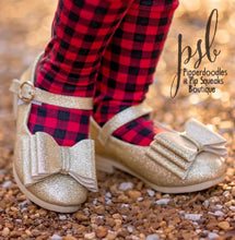 Load image into Gallery viewer, [Glitter Gold] Bow Shoes
