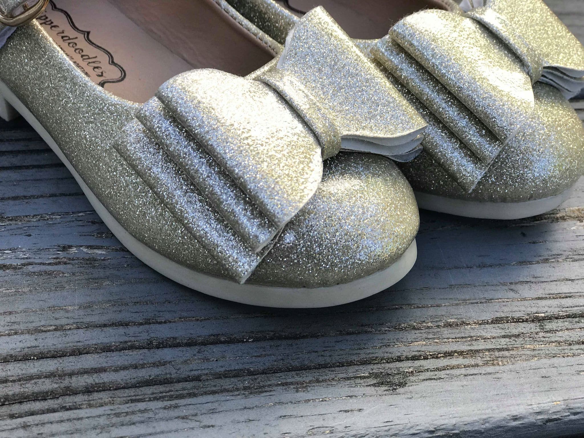 [Glitter Gold] Bow Shoes