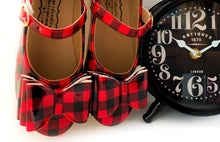 Load image into Gallery viewer, [Red Buffalo Plaid] Bow Shoes
