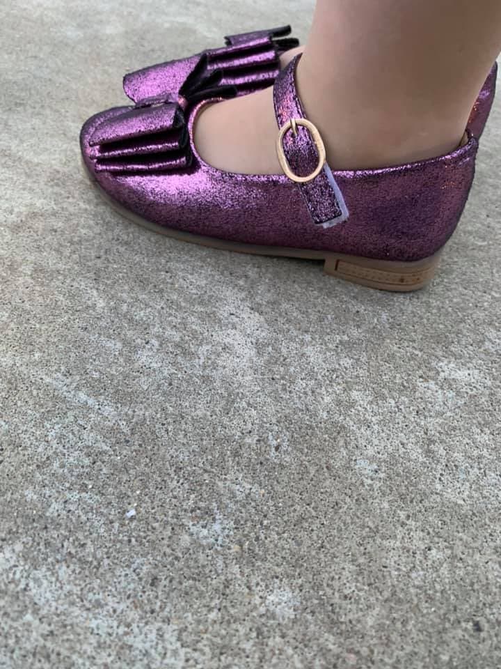 [Eggplant Shimmer] Bow Shoes