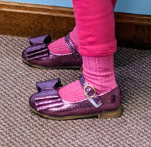 Load image into Gallery viewer, [Eggplant Shimmer] Bow Shoes
