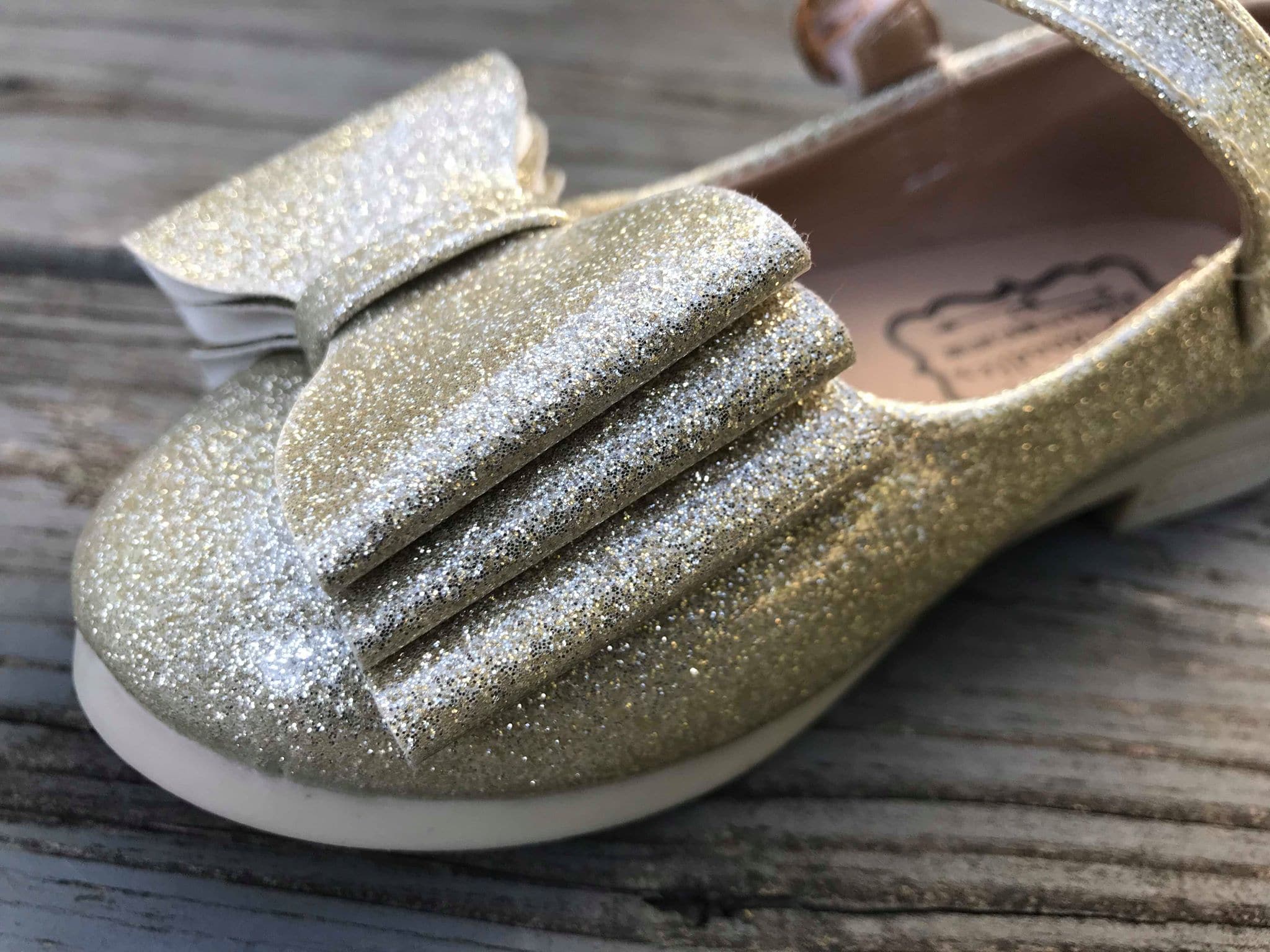 [Glitter Gold] Bow Shoes