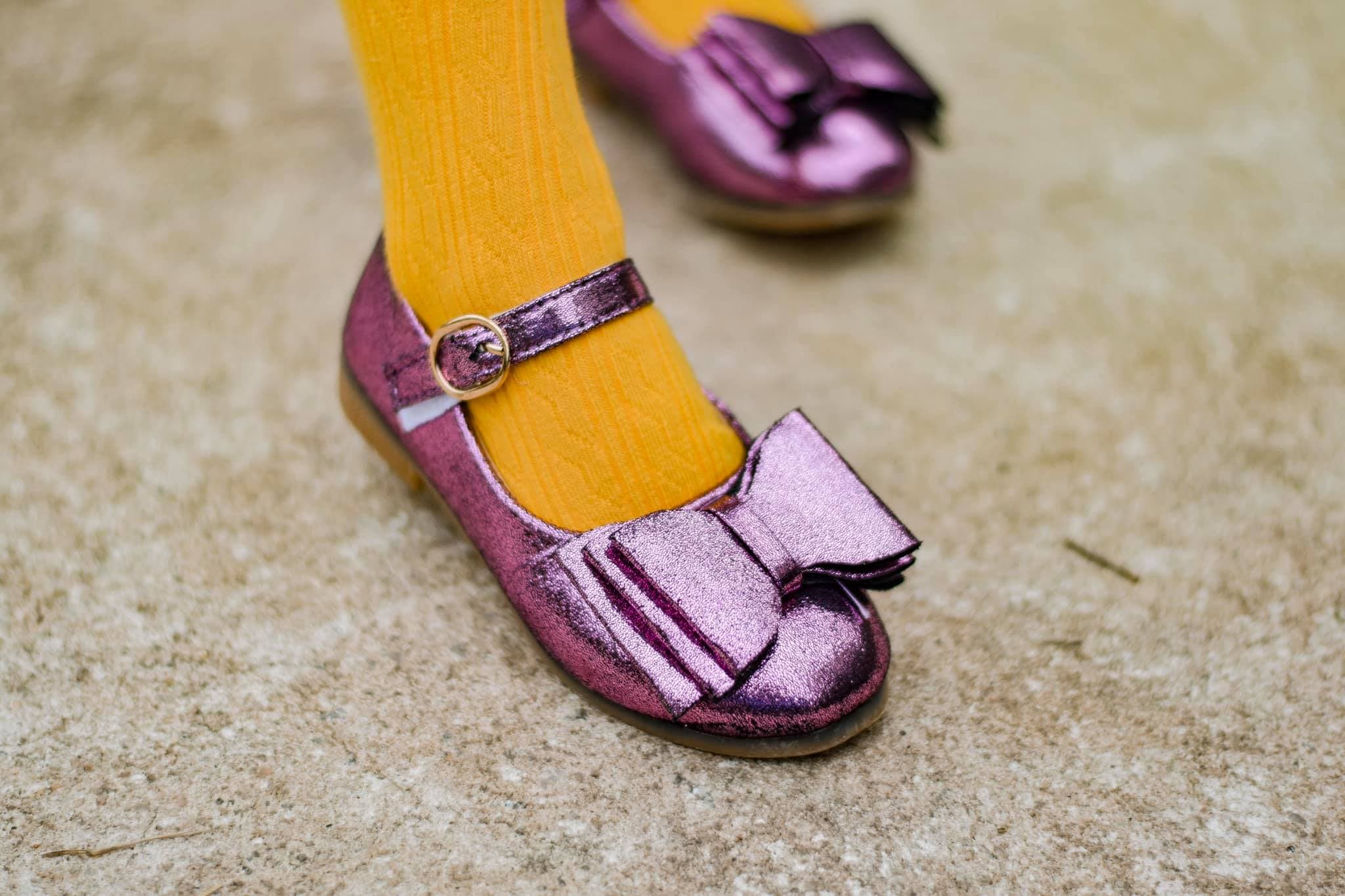 [Eggplant Shimmer] Bow Shoes