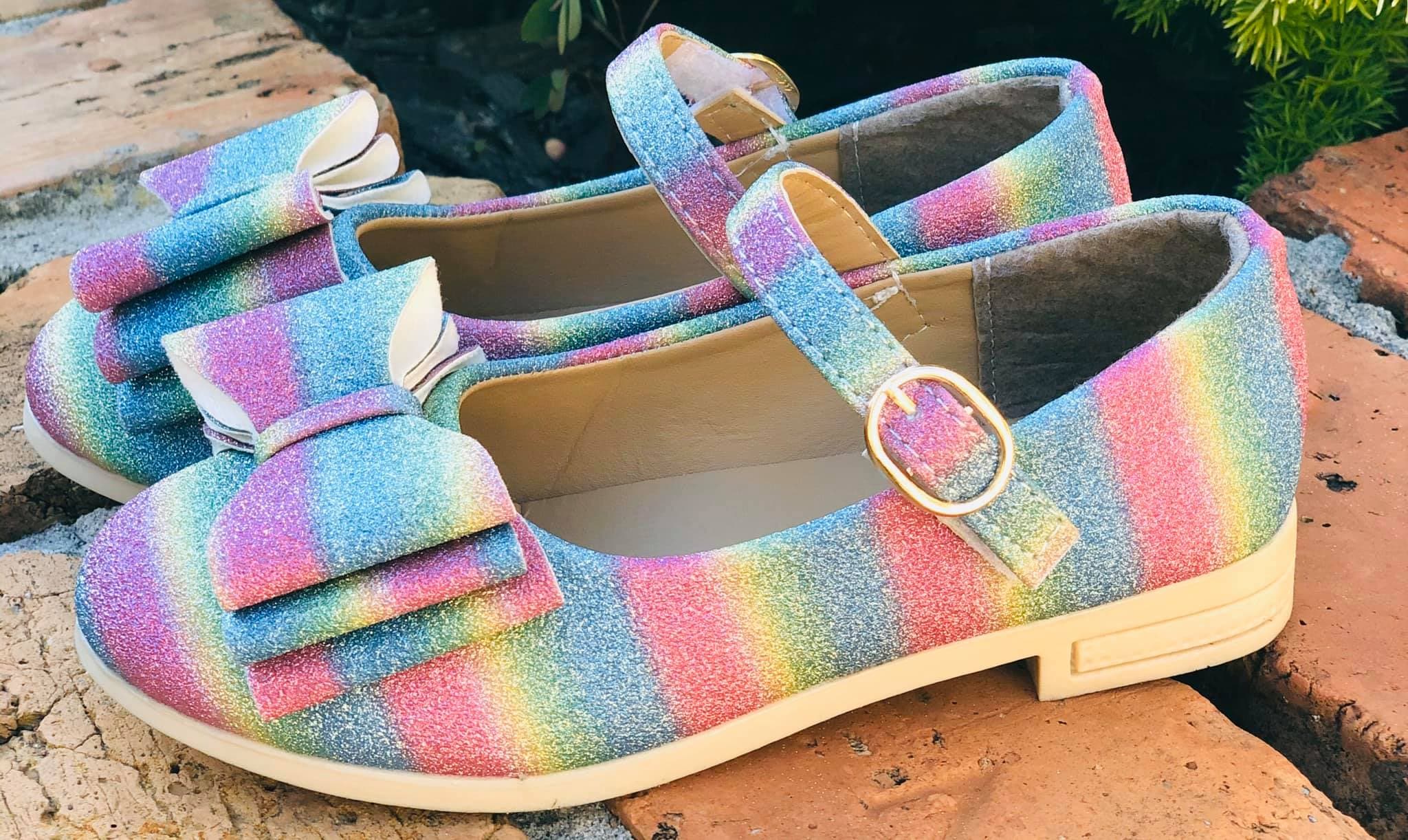 Glitter Rainbow] Bow Shoes – The Spotted Phoenix, LLC, image size:2048x1222