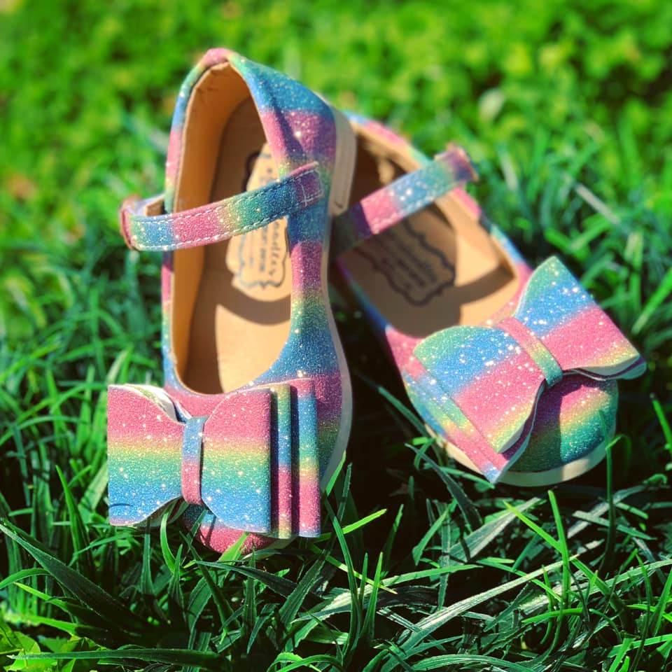 [Glitter Rainbow] Bow Shoes