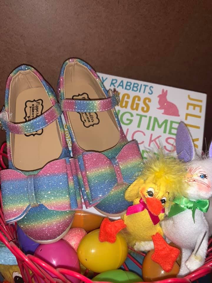 [Glitter Rainbow] Bow Shoes