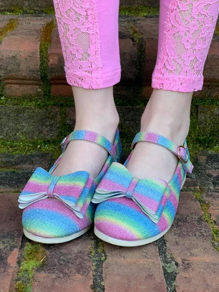 [Glitter Rainbow] Bow Shoes