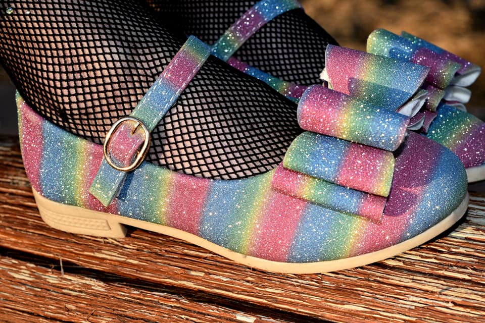 [Glitter Rainbow] Bow Shoes