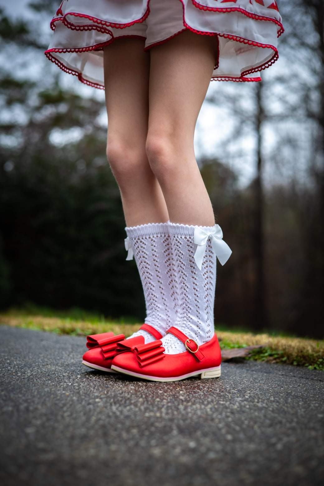[Red Shimmer] Bow Shoes