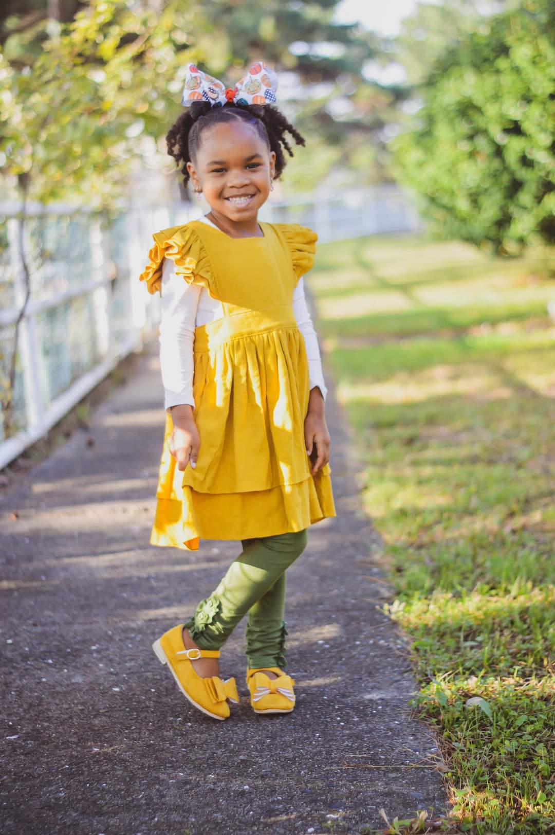 [Mustard Suede] Bow Shoes