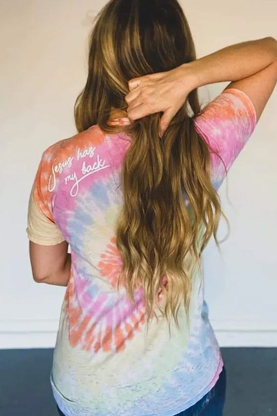 [Jesus Has My Back] Tie Dye Tee