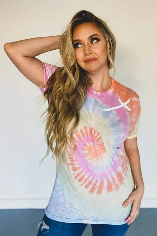 [Jesus Has My Back] Tie Dye Tee