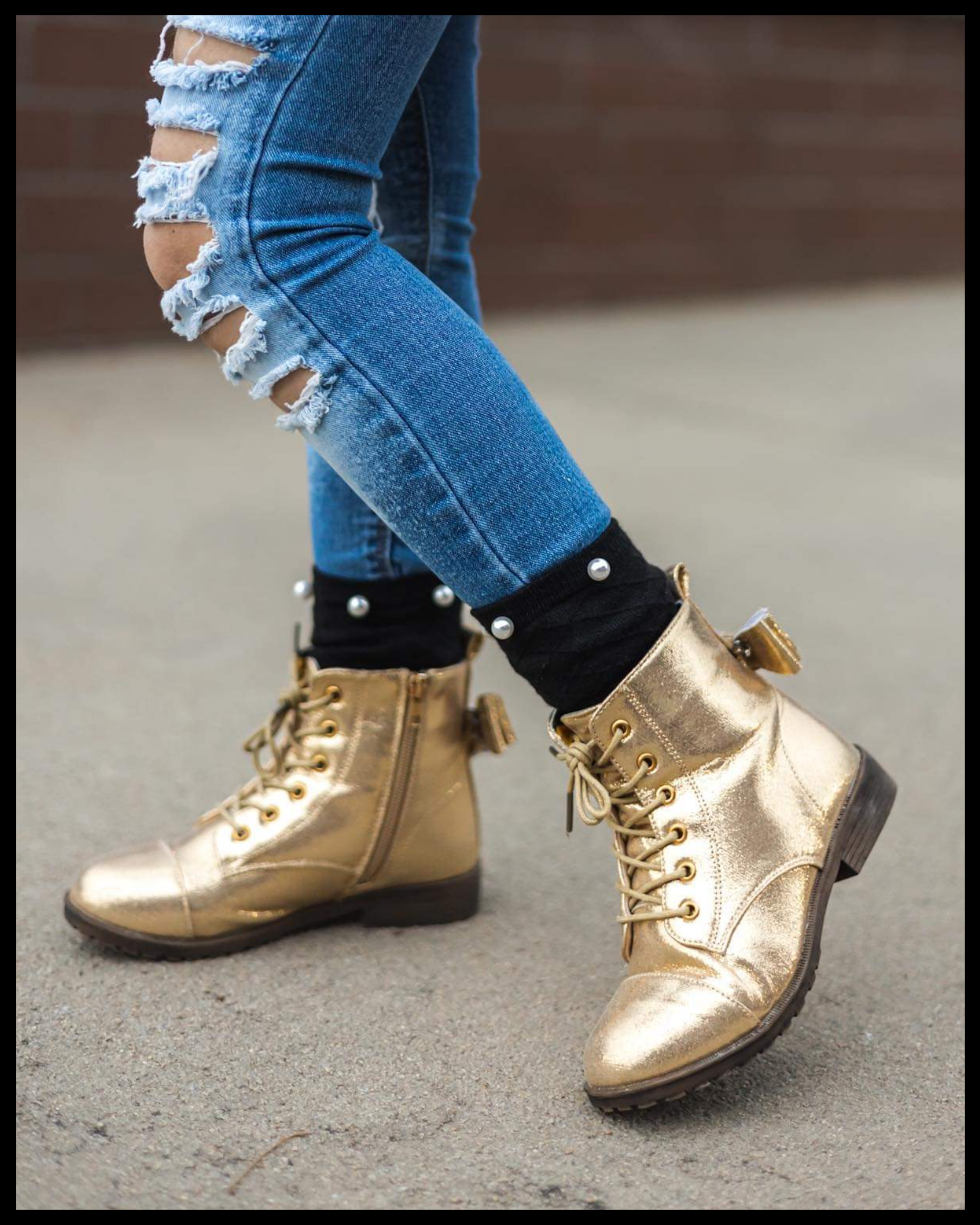 [Metallic Gold] Boots