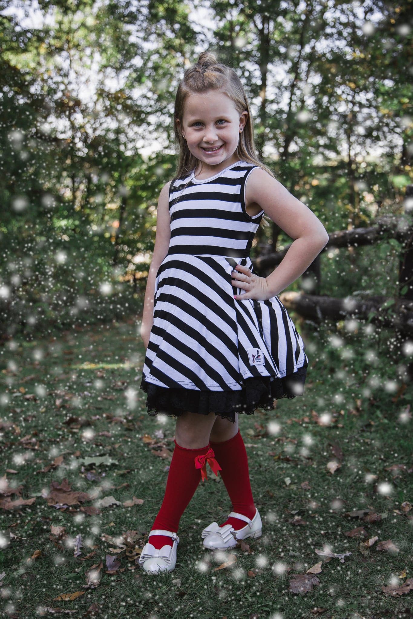 [Black + White Stripe] LOVED Twirl Dress