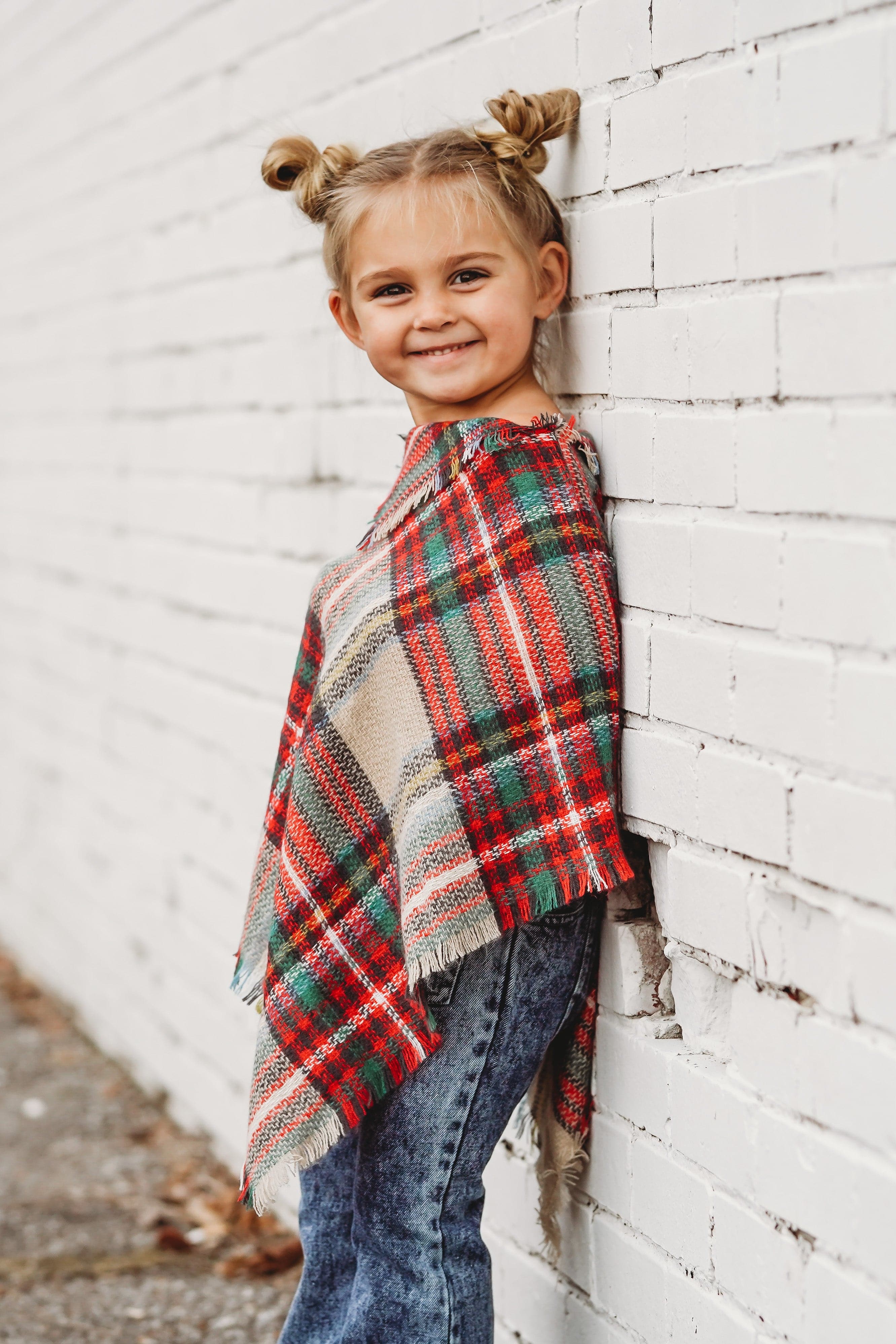 [Traditional Plaid] Blanket Scarf Cape