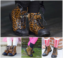 Load image into Gallery viewer, [Leopard + Black Glitter Toe] Boots
