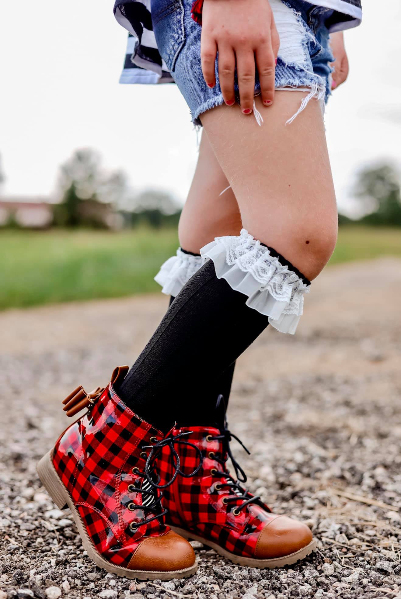 [Buffalo Plaid + Camel] Boots