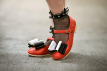 Load image into Gallery viewer, [Red, White + Black] Bow Shoes
