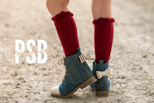 Load image into Gallery viewer, [Rainbow Denim + Gold Glitter Toe] Boots
