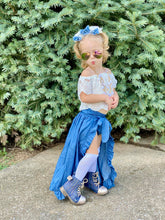 Load image into Gallery viewer, [Rainbow Denim + Gold Glitter Toe] Boots
