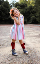 Load image into Gallery viewer, [Rainbow Denim + Gold Glitter Toe] Boots
