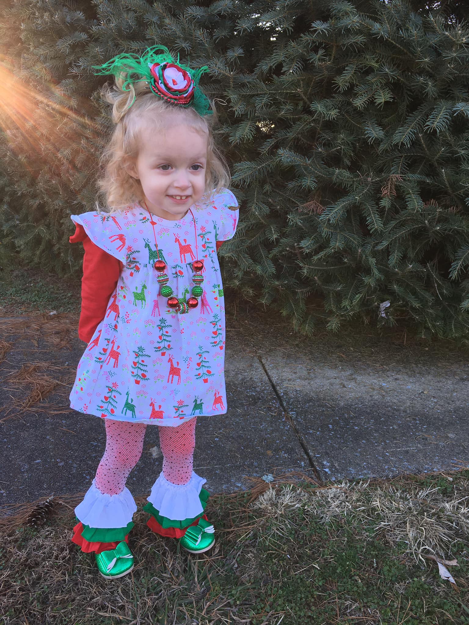 [Glitter Green] Bow Shoes