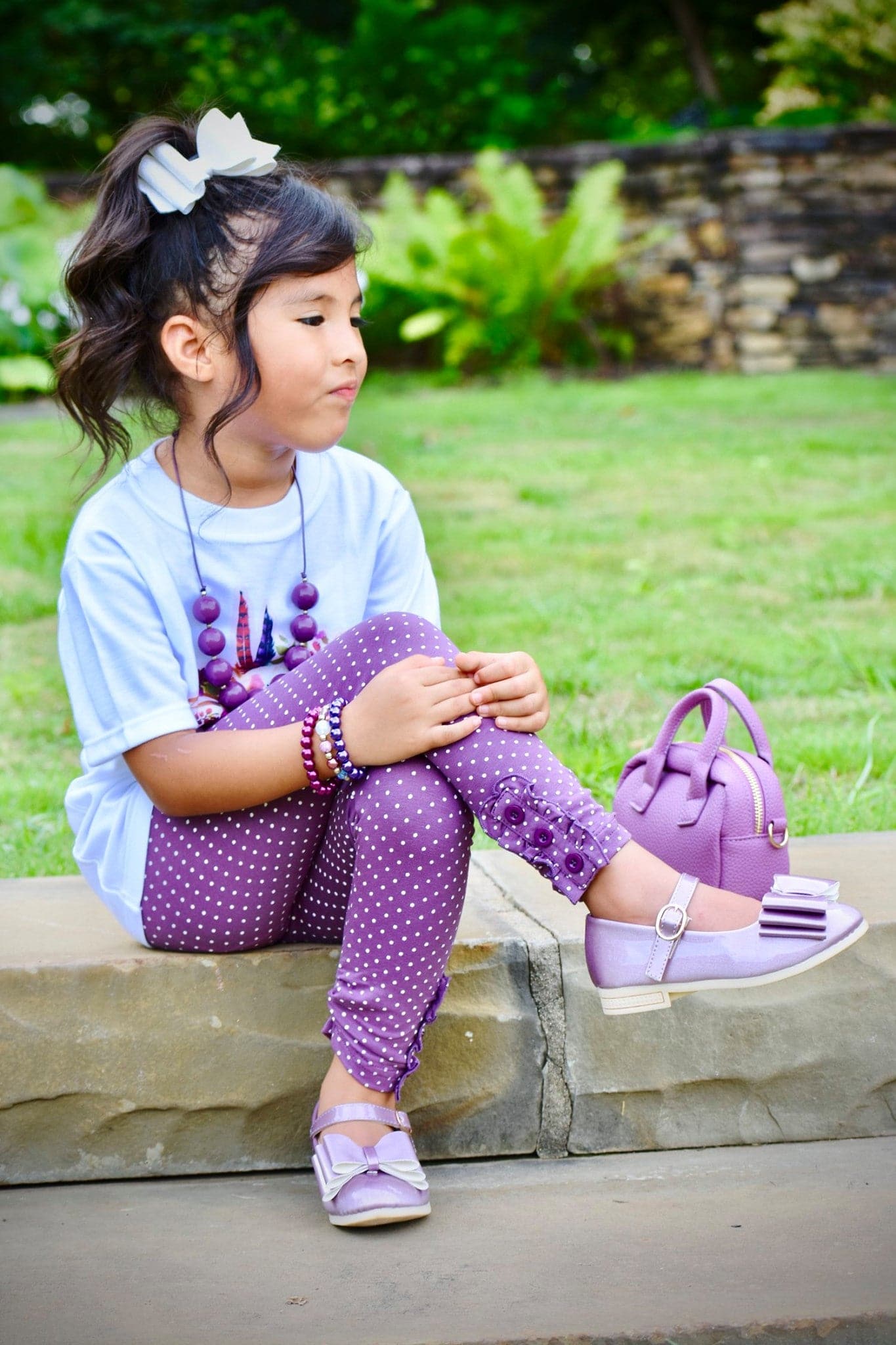 [Orchid Mauve] Bow Shoes