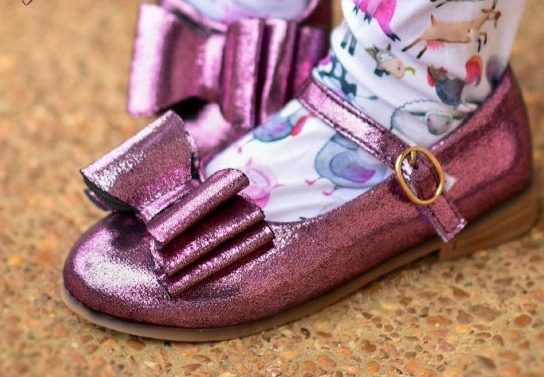 [Eggplant Shimmer] Bow Shoes