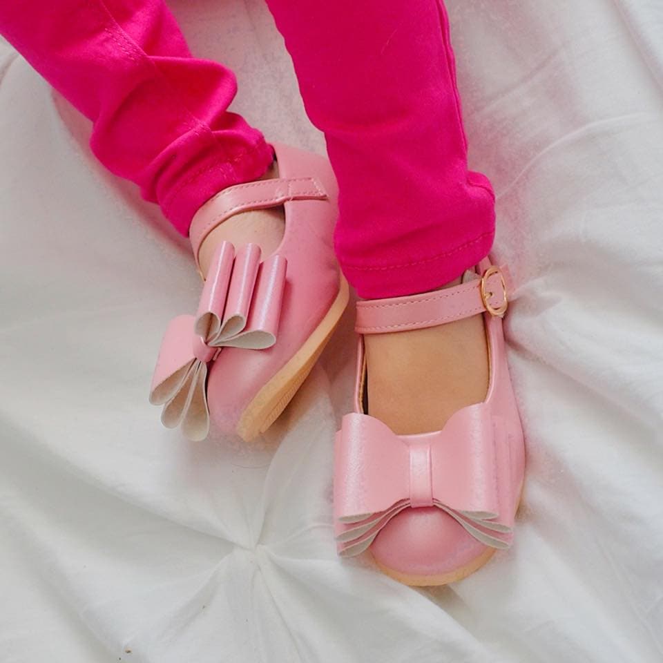[Pearl Pink] Bow Shoes