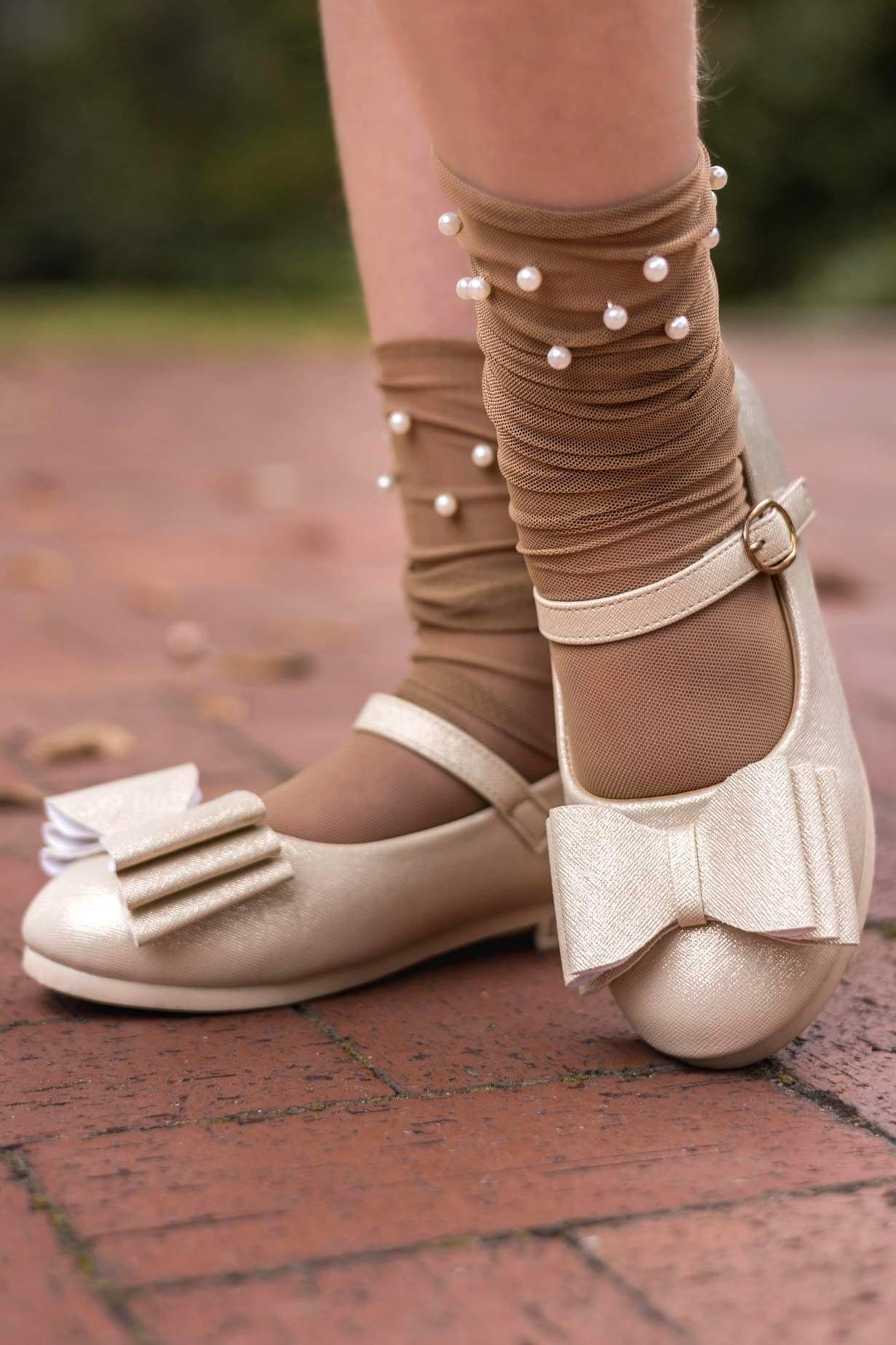 [Champagne] Bow Shoes