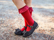 Load image into Gallery viewer, [Black Glitter Crochet] Bow Shoes
