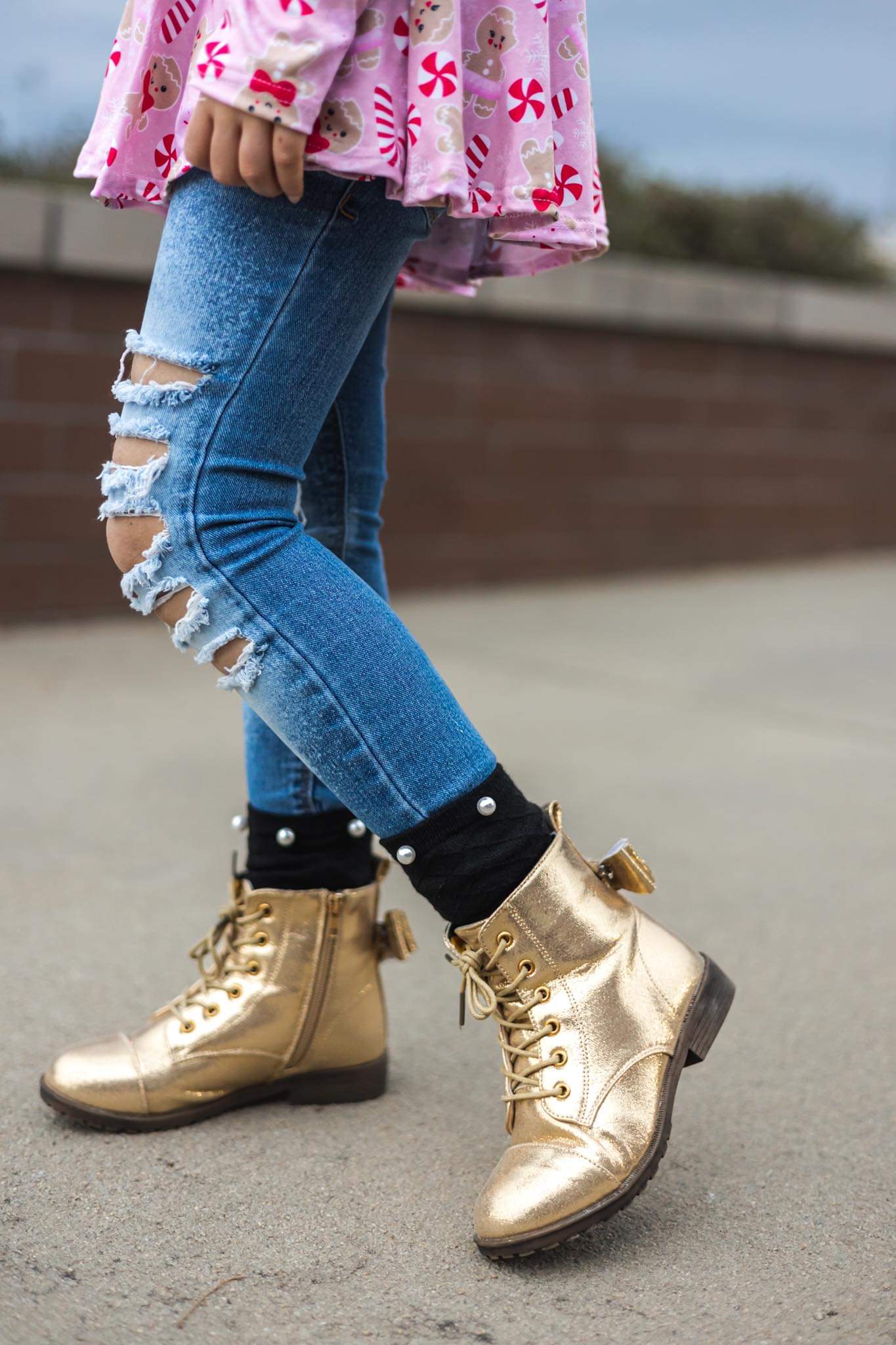 [Metallic Gold] Boots