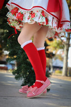 Load image into Gallery viewer, [Red + White Stripe] Bow Shoes
