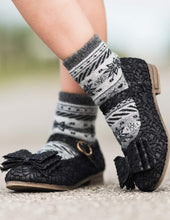 Load image into Gallery viewer, [Black Glitter Crochet] Bow Shoes
