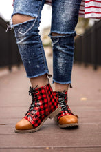Load image into Gallery viewer, [Buffalo Plaid + Camel] Boots
