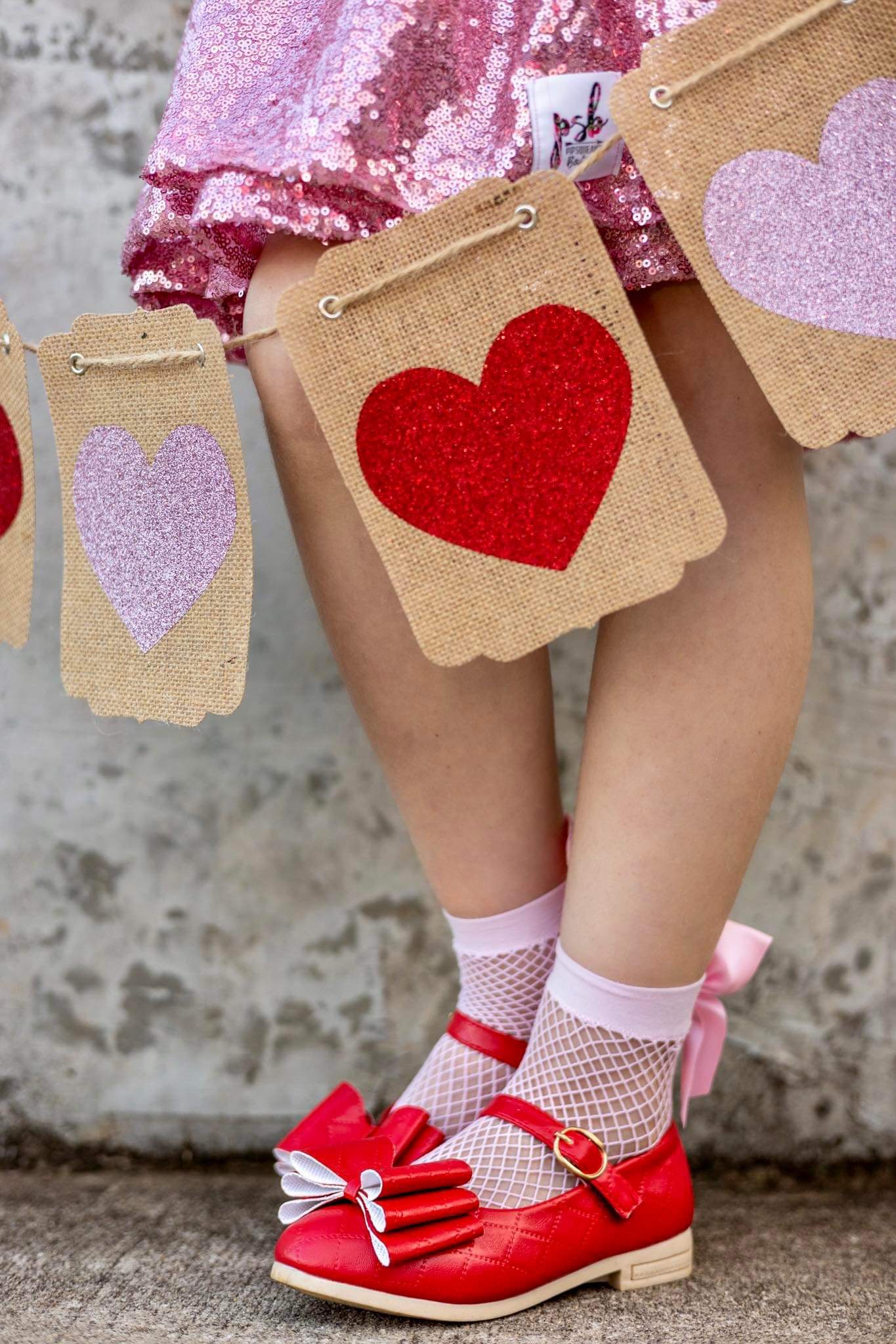 [Red Quilted] Bow Shoes