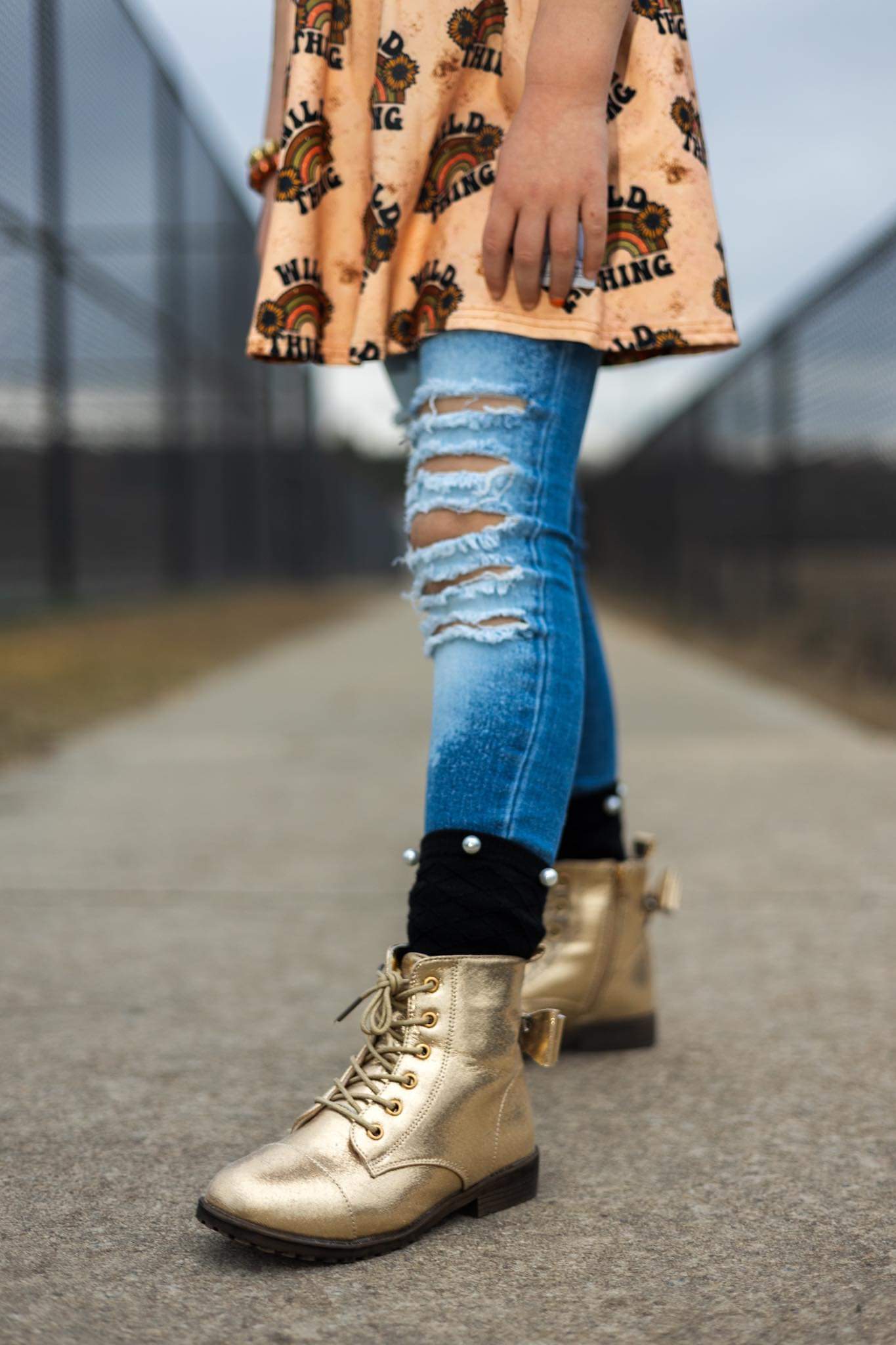 [Metallic Gold] Boots