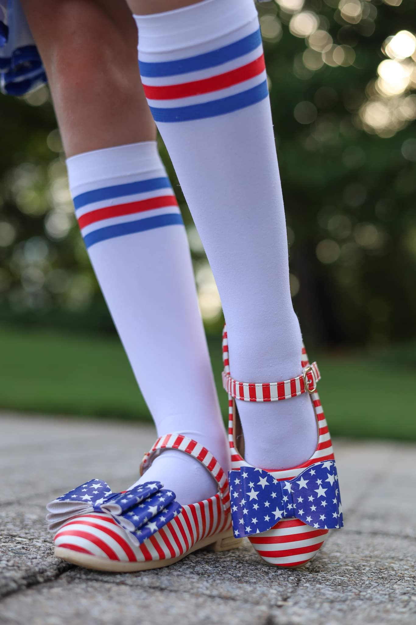 Toddler 10 [Stars + Stripes] FLAWED Bow Shoes