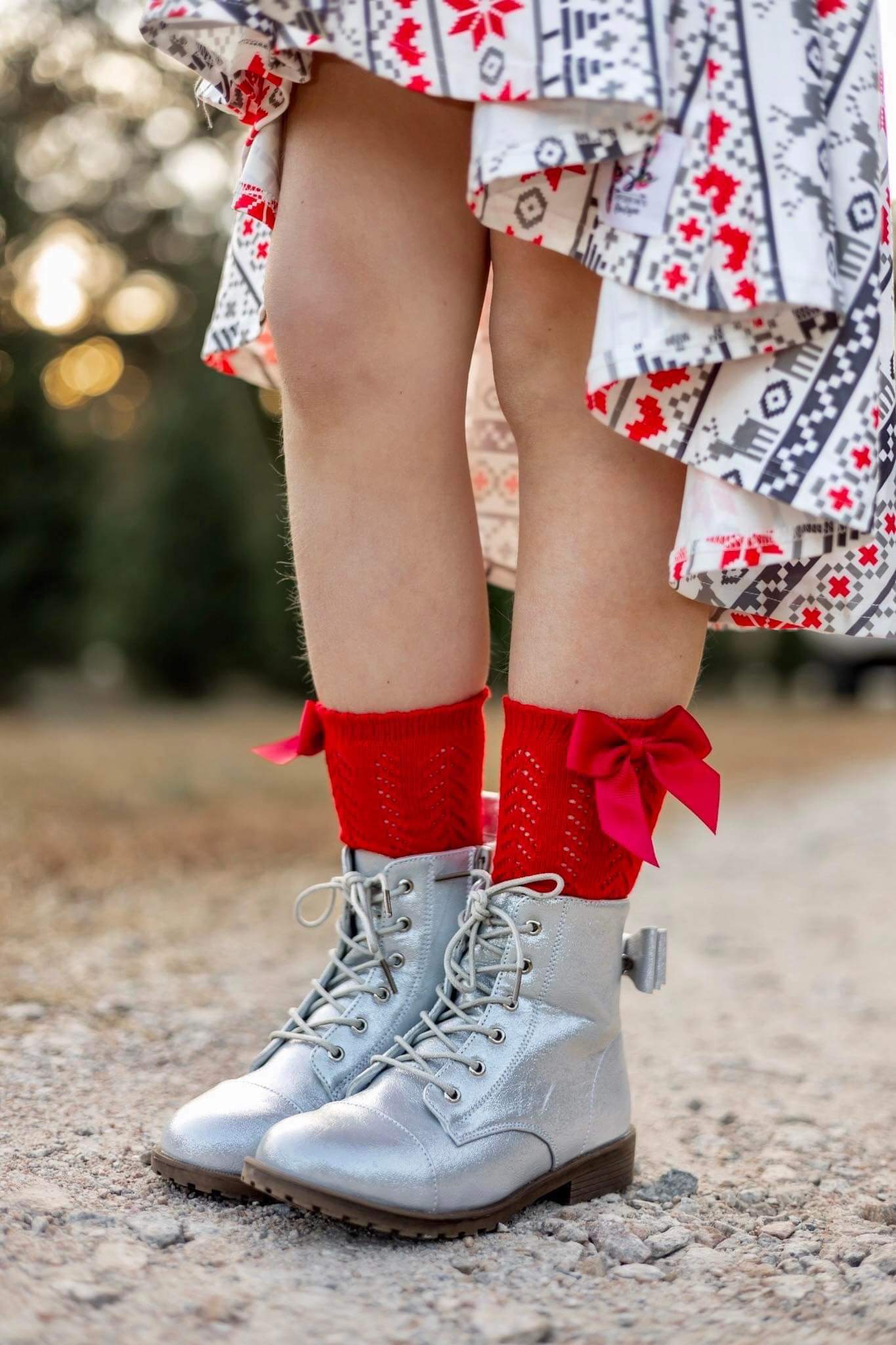 Baby [Red Buffalo Plaid] FLAWED Bow Shoes – The Spotted Phoenix, LLC