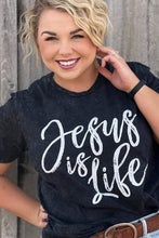 Load image into Gallery viewer, [Jesus is Life] Distressed Tee Shirt
