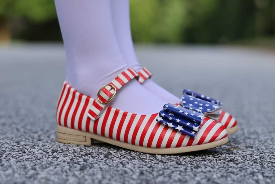[Stars + Stripes] FLAWED Bow Shoes