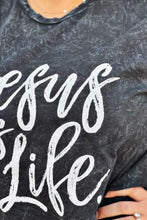 Load image into Gallery viewer, [Jesus is Life] Distressed Tee Shirt
