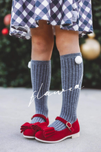 Load image into Gallery viewer, [Crimson Crush] FLAWED Bow Shoes
