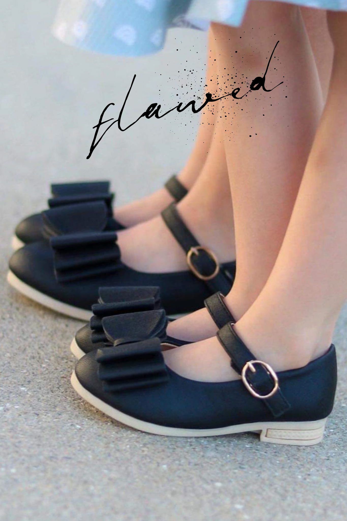 [Black Shimmer 2.0] FLAWED Bow Shoes