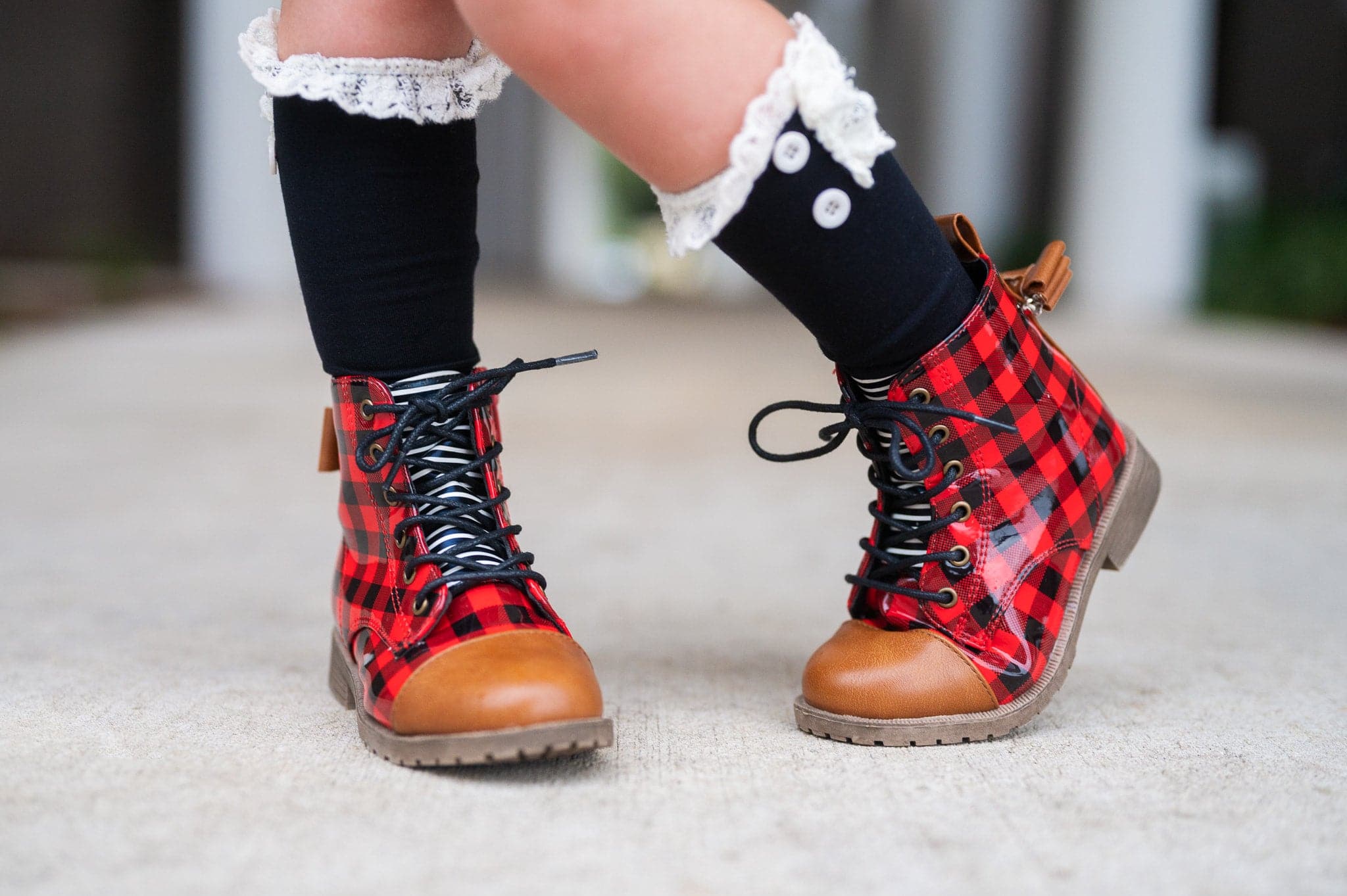 [Buffalo Plaid + Camel] Boots