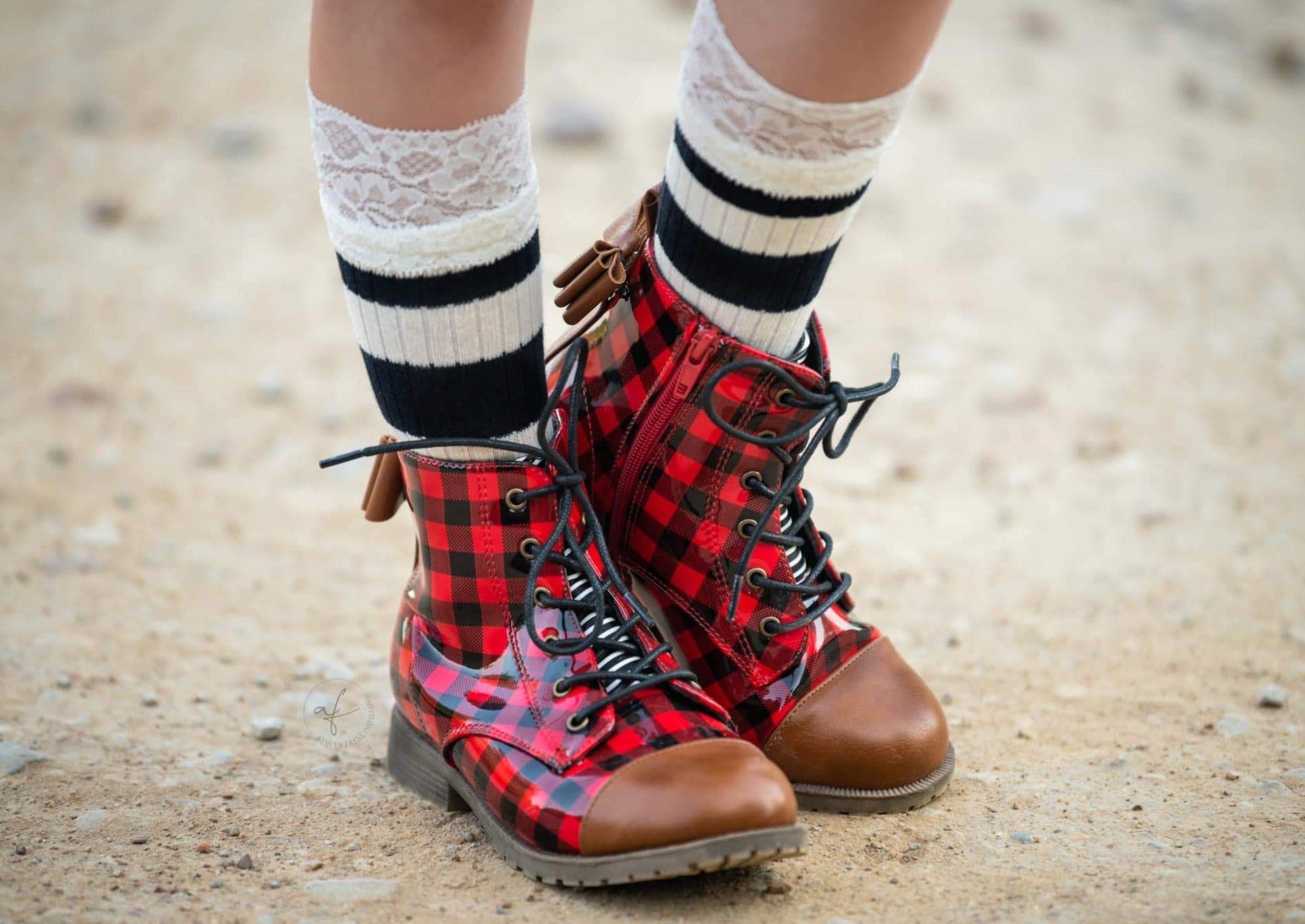 Baby [Red Buffalo Plaid] FLAWED Bow Shoes – The Spotted Phoenix, LLC